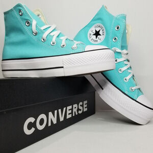 Converse CTAS Canvas Lift Hi Tops Brand New Women Size 8 Cyan A07570F NWT